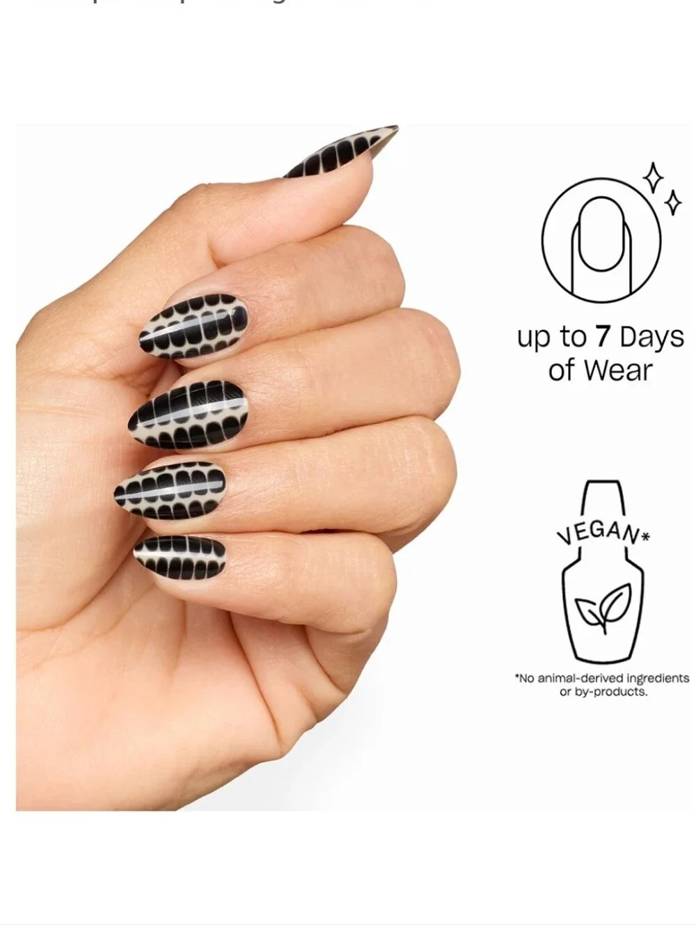 OPI Black and White Hiss & Tell Press-On Nail Set